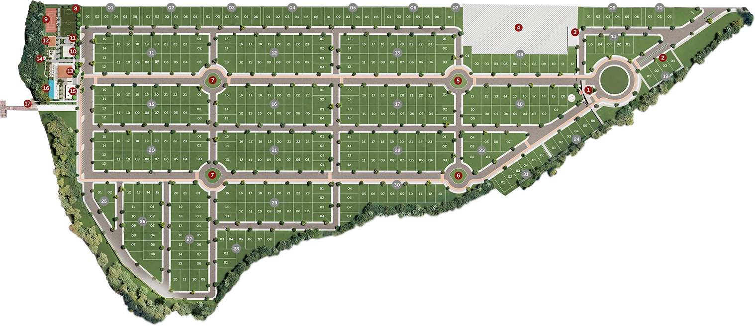 Masterplan do condomínio Amalfi Beach Club e Marina